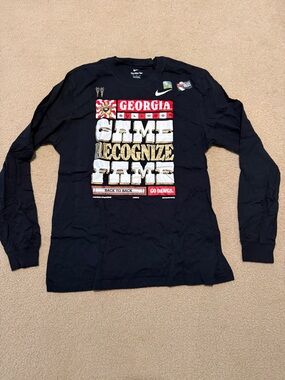 NEW Nike Georgia Bulldogs 2022 National Champions Black Long Sleeve Shirt XL